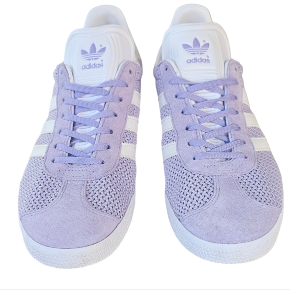 NWOT Adidas Gazelle Trainer Primeknit Mesh & Suede, Lilac Purple, Size 10 - Picture 5 of 13